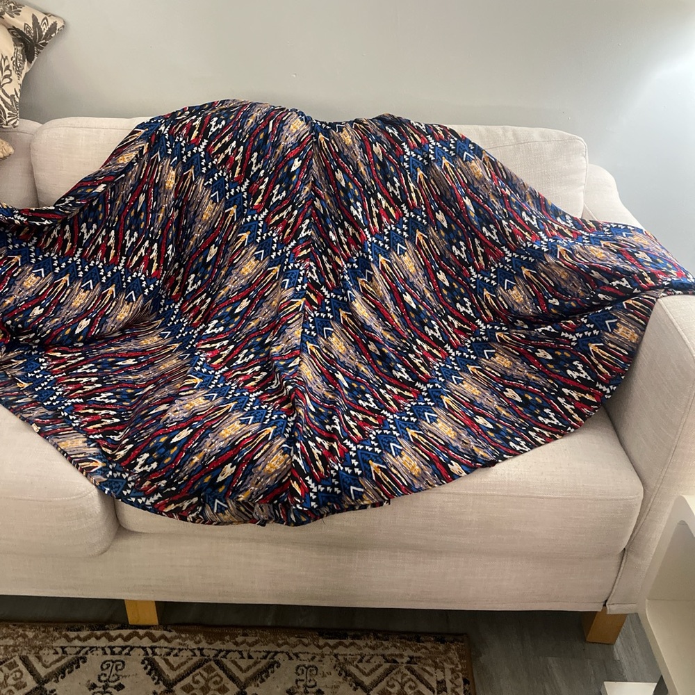 Colorful Geometric Patterned Blanket